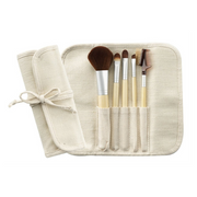 Cala Bamboo Brush Set with Fabric Pouch 5 Piece