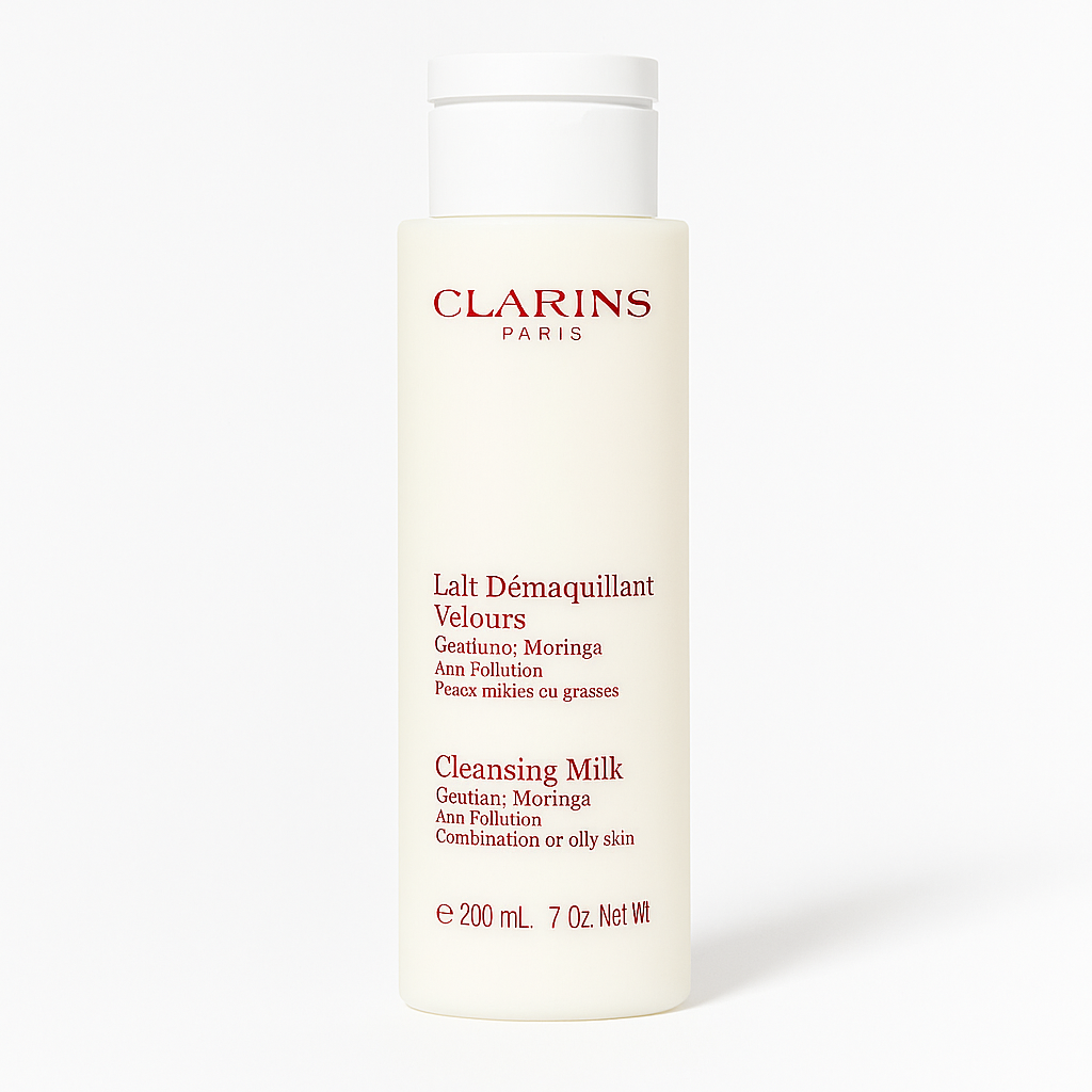 Clarins Cleansing Milk with Gentian- Combination to Oily Skin (6.7 oz / 200 ml)