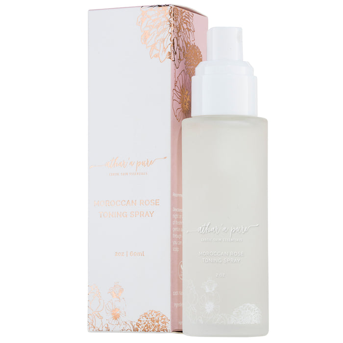 Moroccan Rose Toning Spray - Natural Rose Water Toner by Athar'a Pure