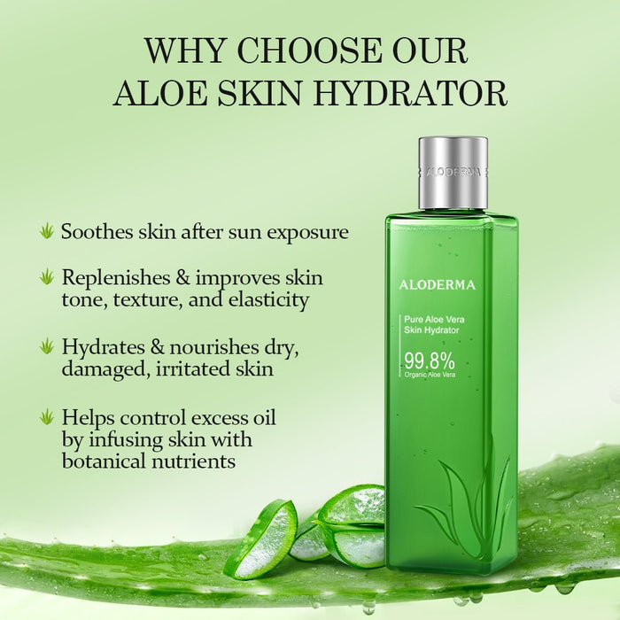 Pure Aloe Vera Skin Hydrator - 99.8% Organic Aloe by ALODERMA