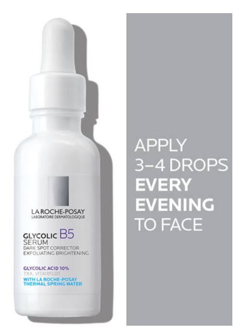 La Roche-Posay Glycolic B5 Serum Dark Spot Corrector (1 oz / 30ml) *Enhanced formula previously known as Mela-D Serum*